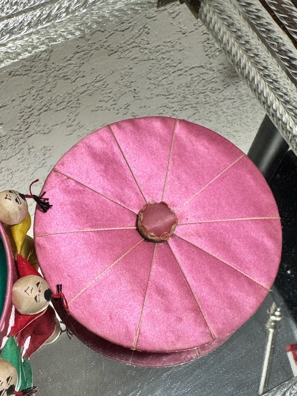 Vintage Silk Chinese Dolls Trinket Jewelry Box w/Lid - Picture 8 of 14